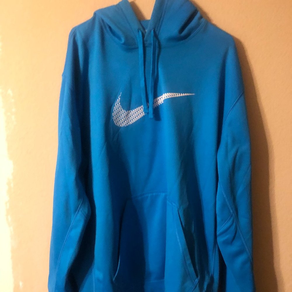 Nike Therma-Fit 2XL XXL Hoodie Swoosh - Blue